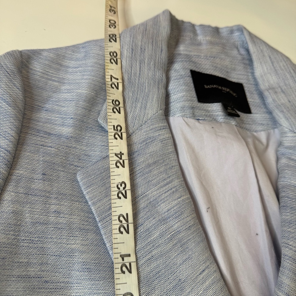 Banana Republic Heathered light blue Blazer size 6 - Picture 5 of 8
